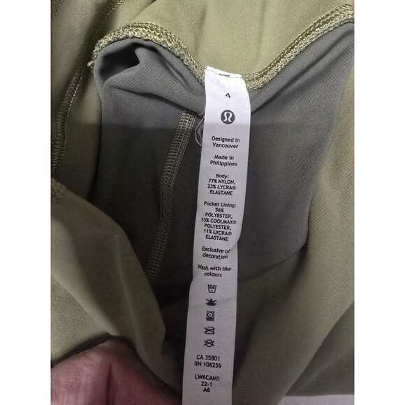 Lululemon Wunder Under High Rise Tights Womens 4 Olive Green Stretch Yoga - Picture 12 of 14